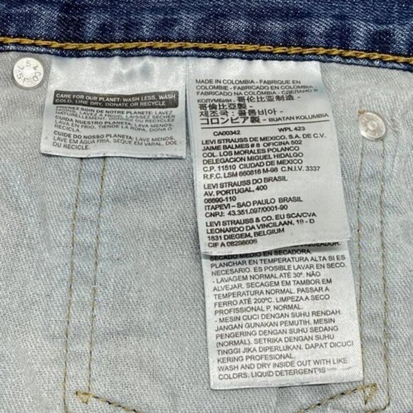 Levi's 569 Jeans Men's 34x30 Blue Drk Wash Loose Fit Straight Leg LEVI Denim GUC - Picture 8 of 12